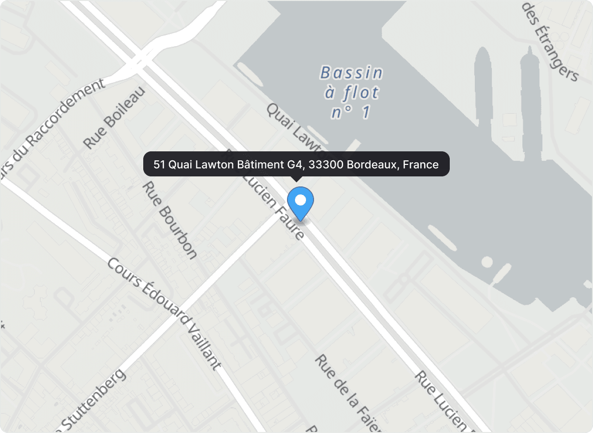 Localisation Mama Works, 51 Quai Lawton, 33300 Bordeaux